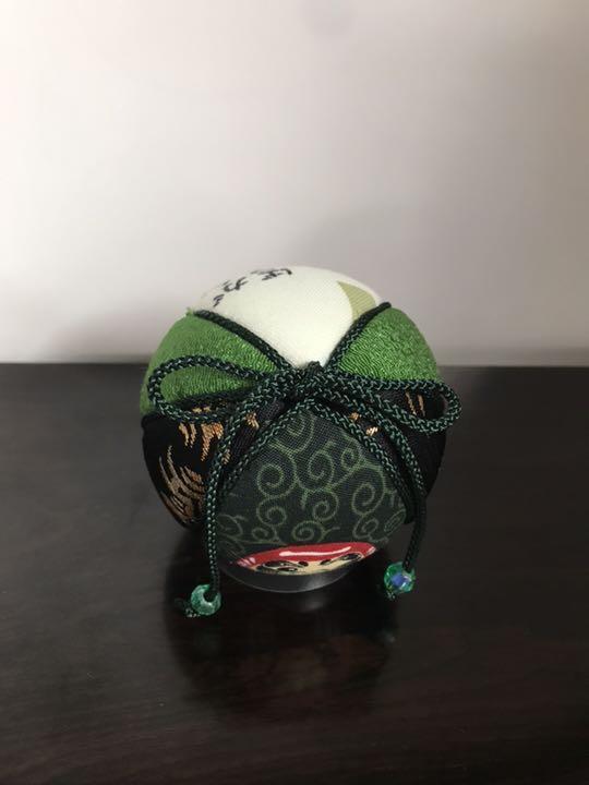 Temari Interior decoration [Daruma Good luck Green Pray for success