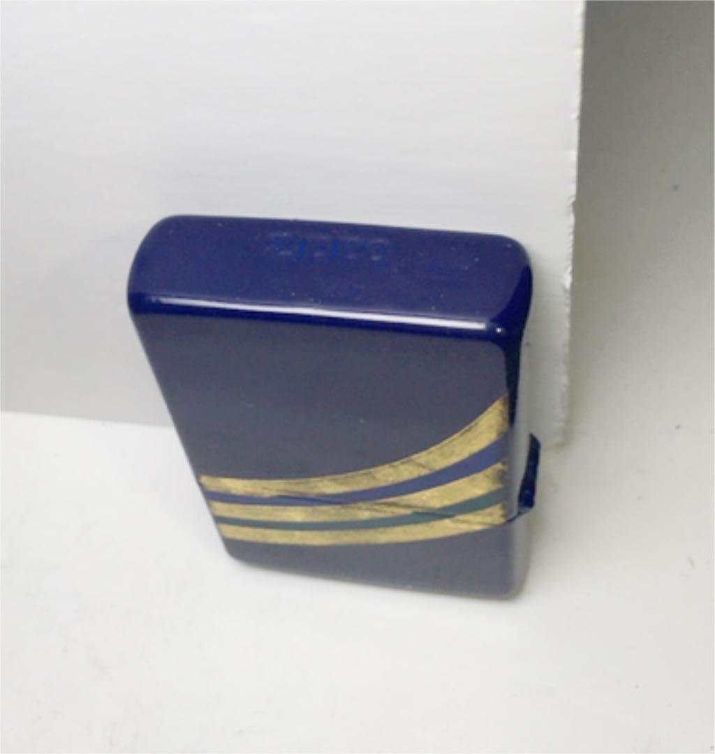As is For Parts zippo 1992 lacquer navy blue tradition Japanese Japanese