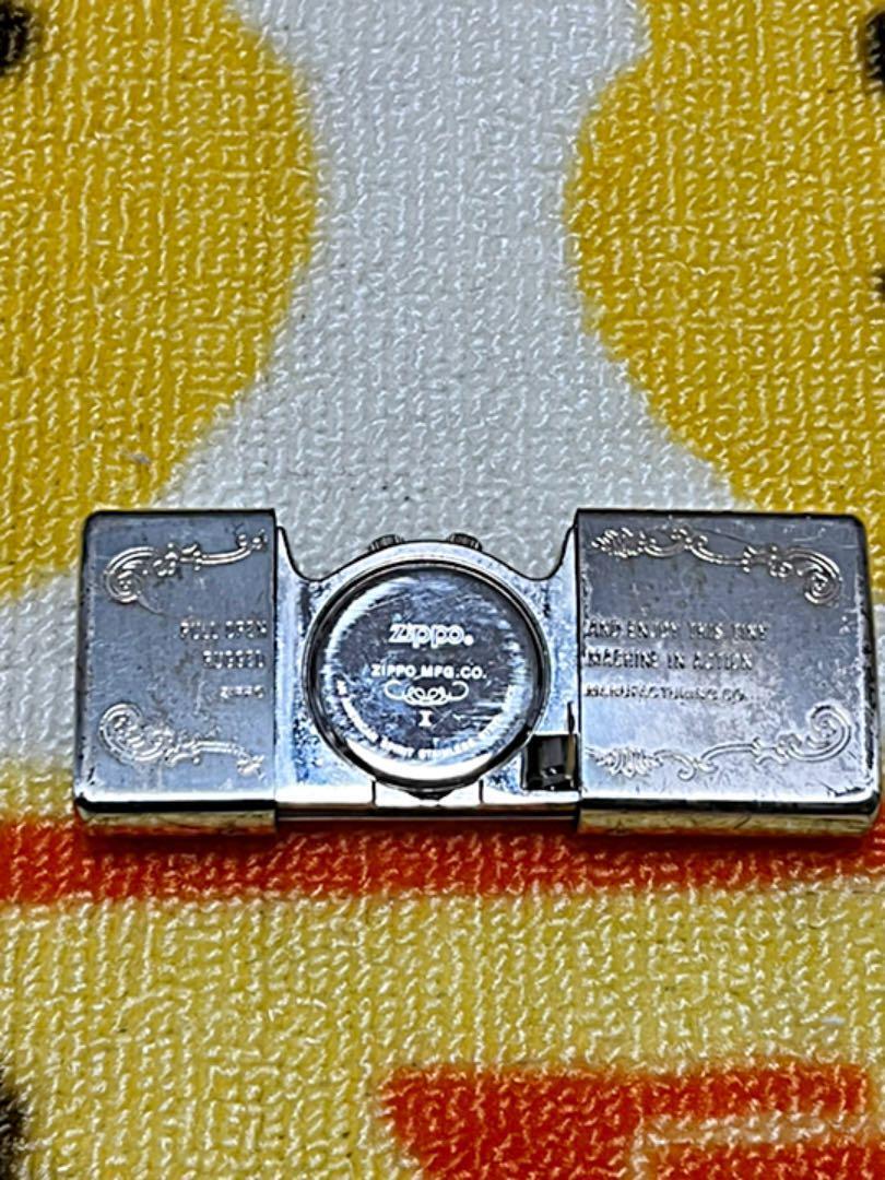 As is For Parts ZIPPO analog clock ALARM TIME TANK NUMBER No.0373 case