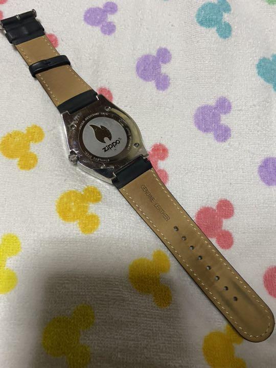 As is For Parts analog clock black movement quartz battery leather belt