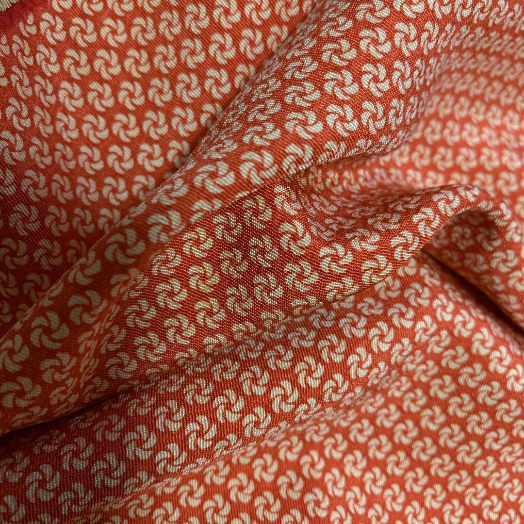 Pure silk crepe kimono hagire about 36 x 164 crepe orange orange