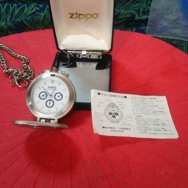 As is For Parts Zippo American Classic Chronograph Pocket Watch