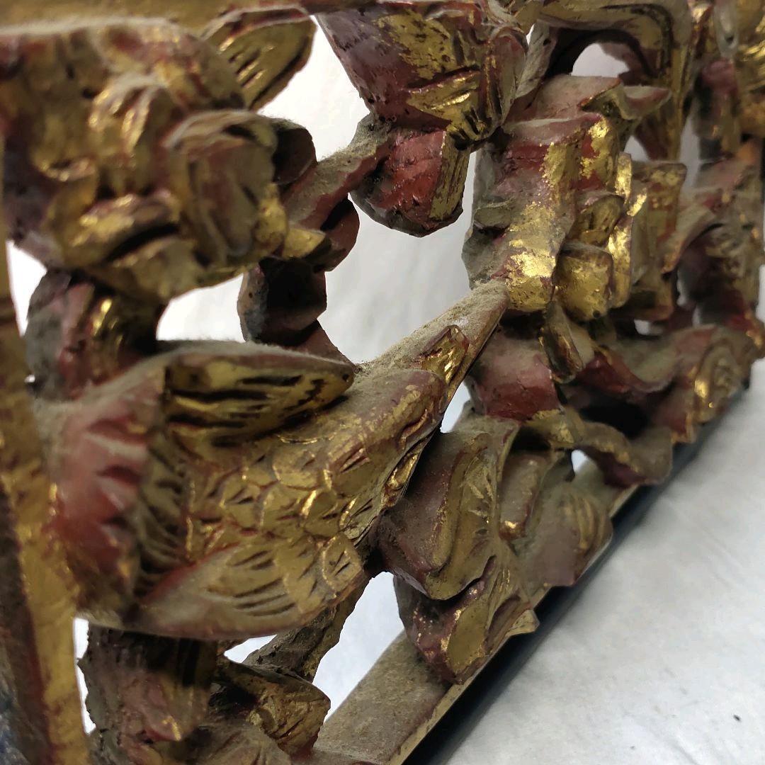Chinese antiques Late Qing to Republic of China wood carvings ranma
