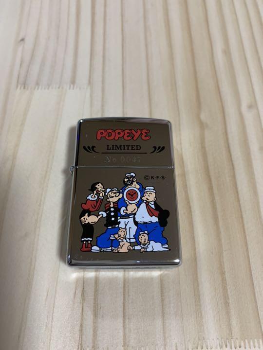 as is for parts Popeye zippo lighter With clock New unused