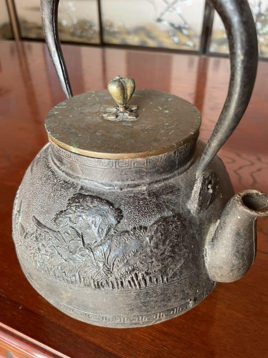 Teapot Tea Kettle Tatsubin iron kettle Kyoto iron kettle Ryubundo-zukuri