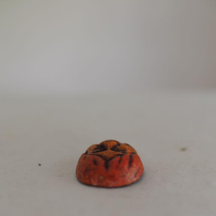 Cute Ceramic Laughing Uncle Length 3.5cm Antiques