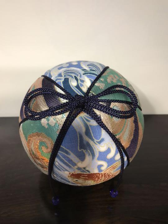Temari Interior decoration gift Carp light blue