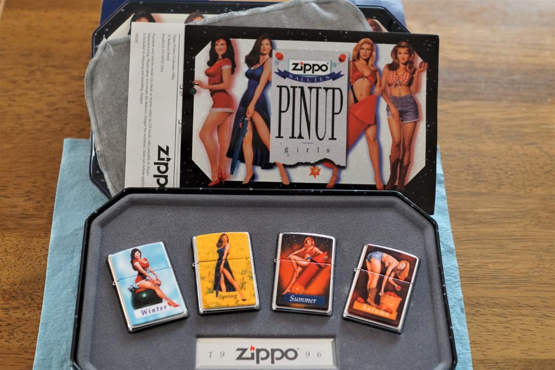 As is For Parts ZIPPO Lighter 1996 Limited Edition Pinup Girls