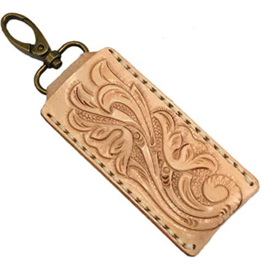 Genuine Leather Knife Case Carving Cowhide Camping Folding Knife Case Opinel