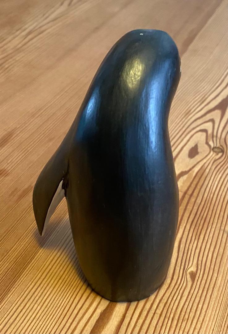 Bali wood carving doll penguins ethnic doll animal object Indonesia