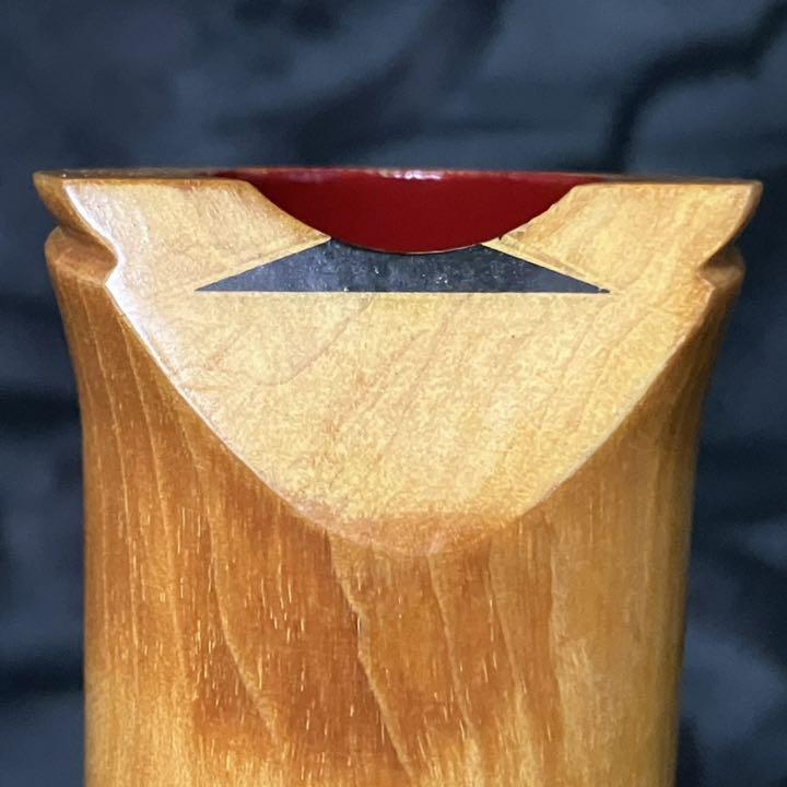 Shakuhachi Kinko-ryu 1-shaku-9-sun pipe with inscription and mouthpiece cap