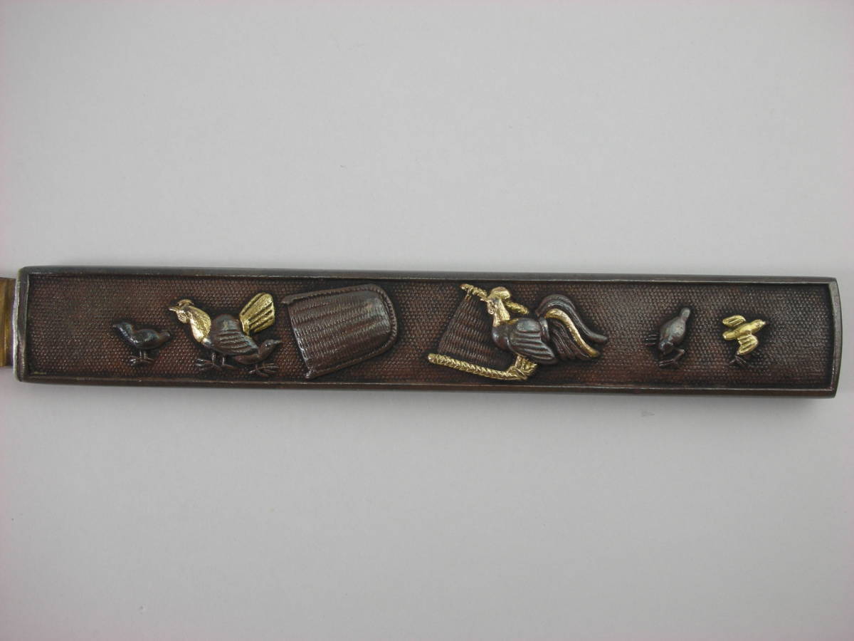 Kozuka Old bird chicken figure Petite Japan Antiques