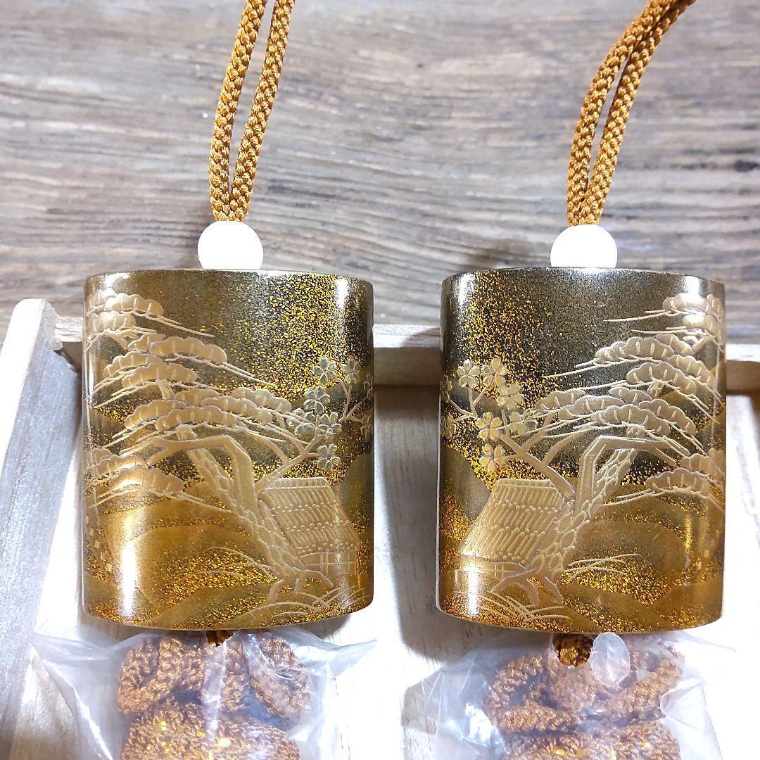 Wajima Lacquer Total Gold Maki-e Wind Town