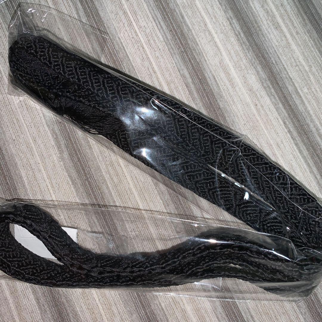 Unused pure silk mourning dress obijime black black