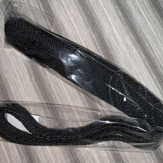 Unused pure silk mourning dress obijime black black