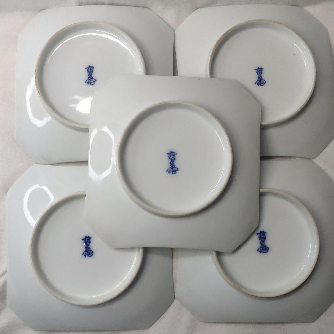 13th generation Kakiemon Kakukiriko four-sided plate Muddy hand