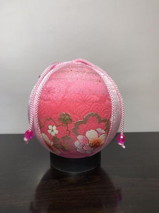 Temari Interior Decoration Golden  Dark Pink Shichigosan  Photograph