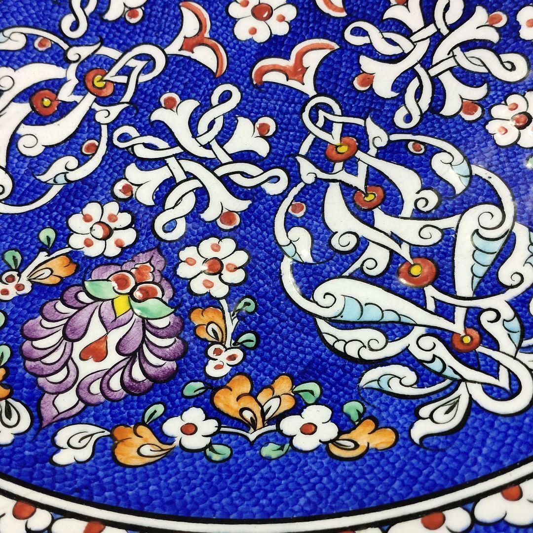 Large decorative plate, Turkish potter's work, original design, imported