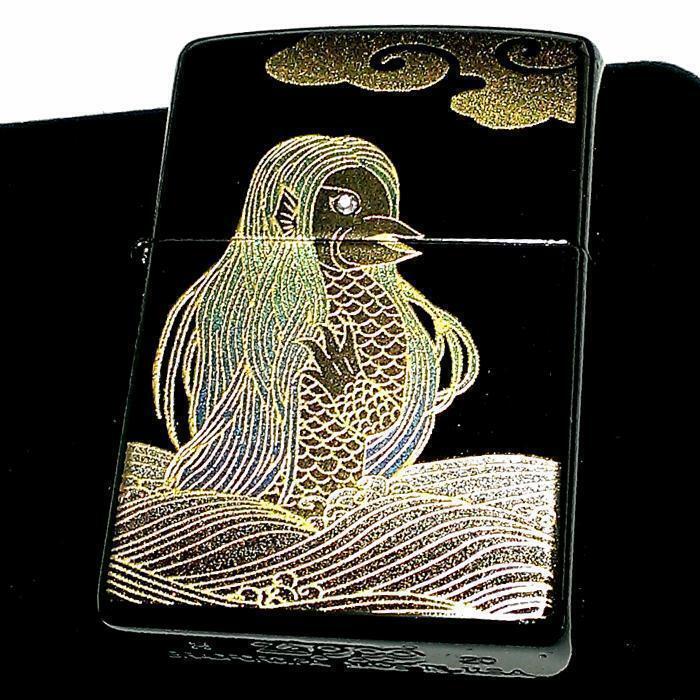 As is For Parts ZIPPO lighter genuine gold lacquer amabie traditional craft Swar