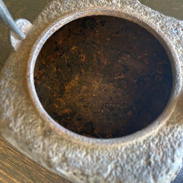 Iron kettle paulownia crest square inlay tea ceremony