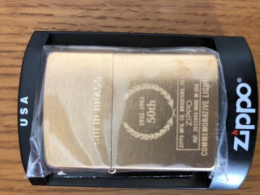 As is for parts ZIPPOライター　Zippo SOLID BRASS 50th COMMEMORATIVE