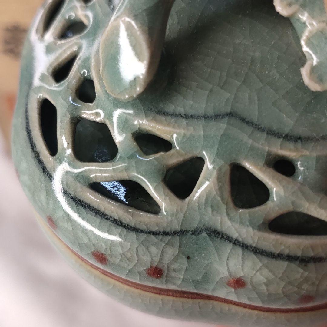 Tea utensils Celadon incense case by Gwon Tae-hyun Gyocheon kiln