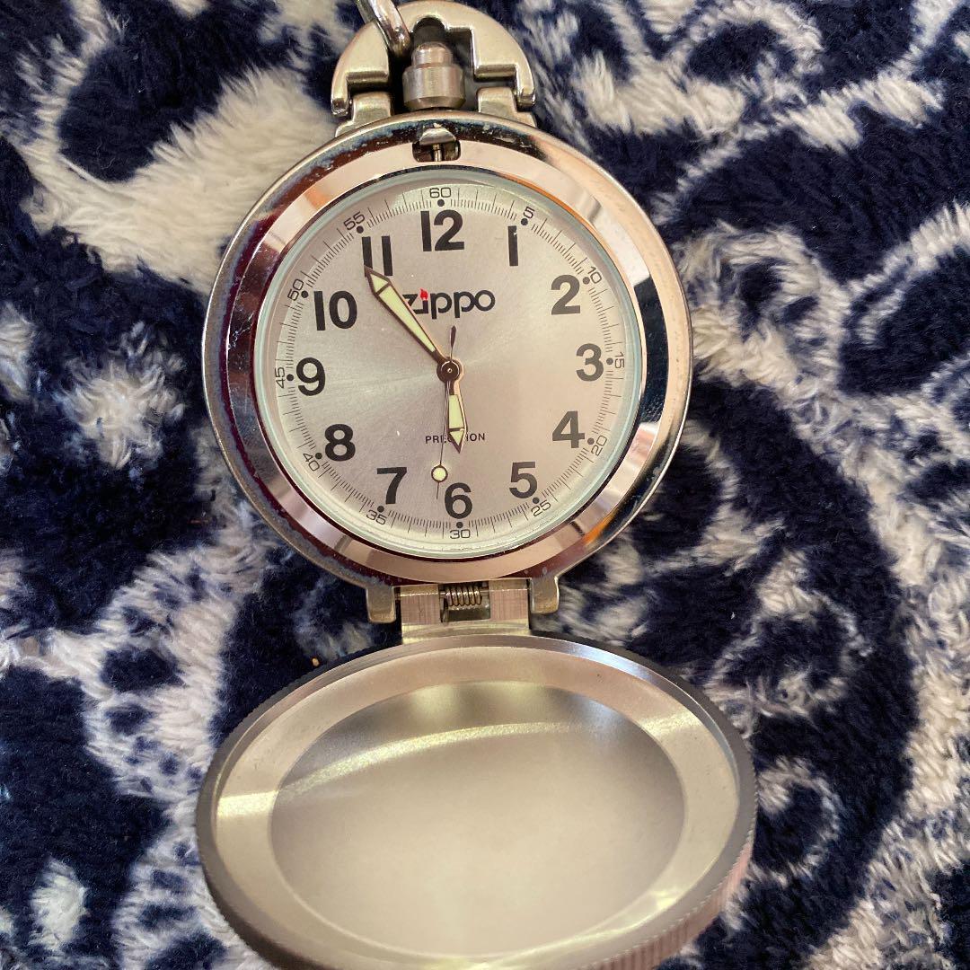 as is for parts zippo pocket watch Base metal stainless Maintenance required