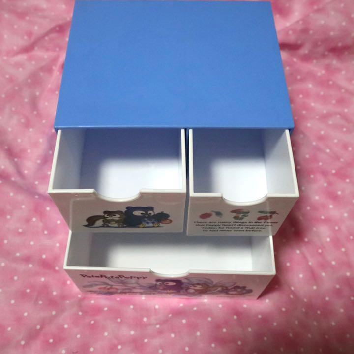 Sanrio Patapata Peppy plastic chest chest blue body white drawer
