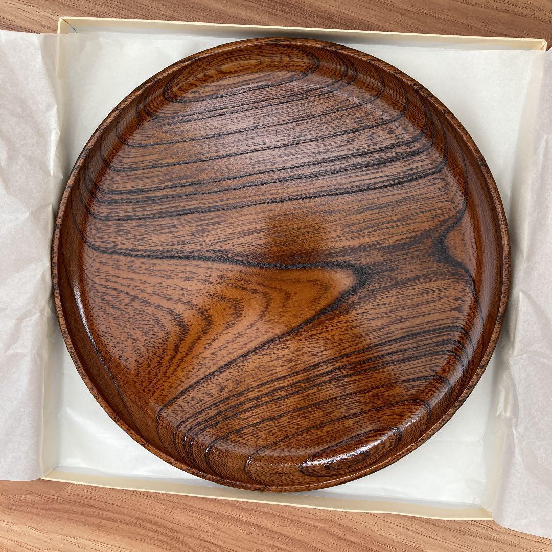 Obon tray Urushi Natural wood Key Odawara Made in Japan