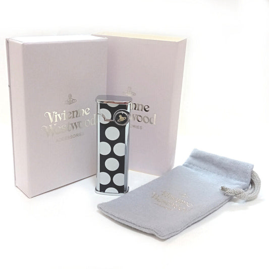 As is For Parts 新品　Vivienne Westwood 　ガスライター　シルバー　ブラック黒白　水玉ドット