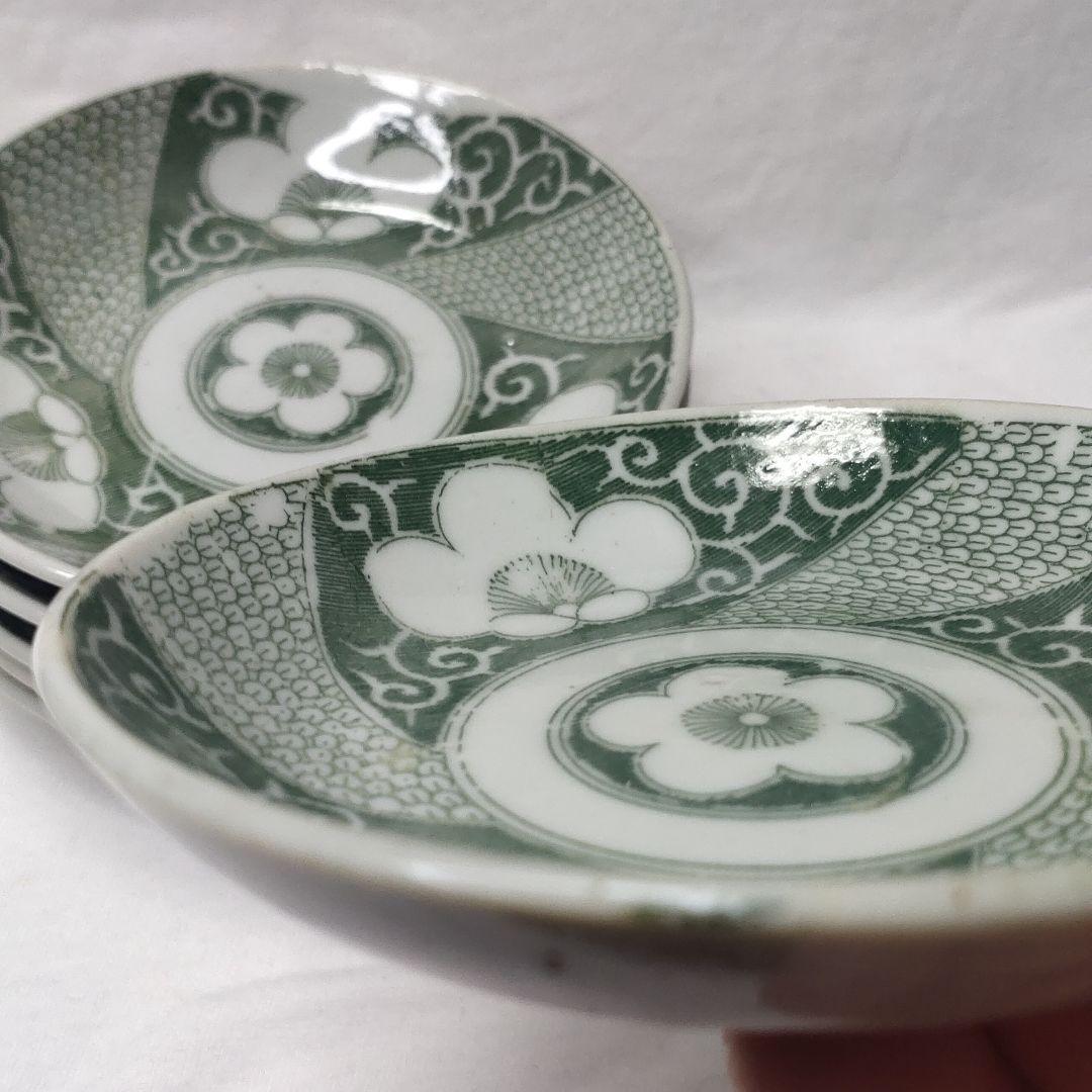 Ko-Imari ware 6 small plates green glaze old family storehouse