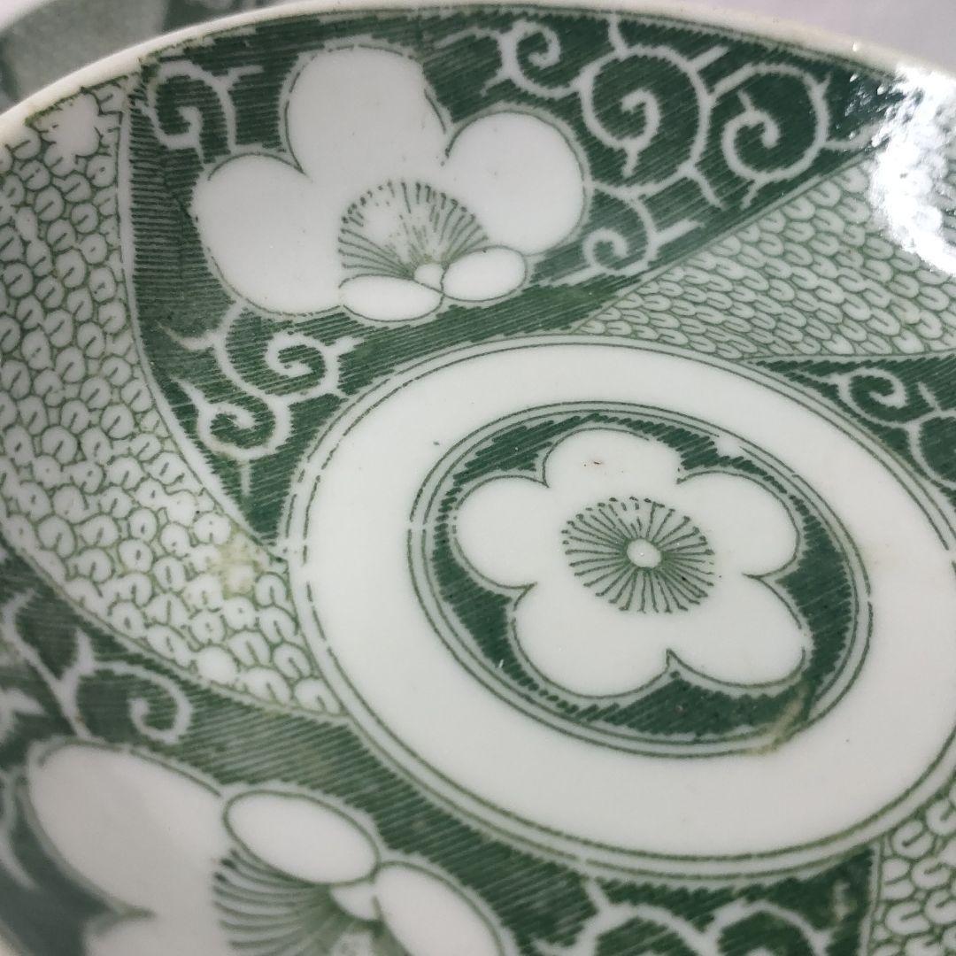 Ko-Imari ware 6 small plates green glaze old family storehouse