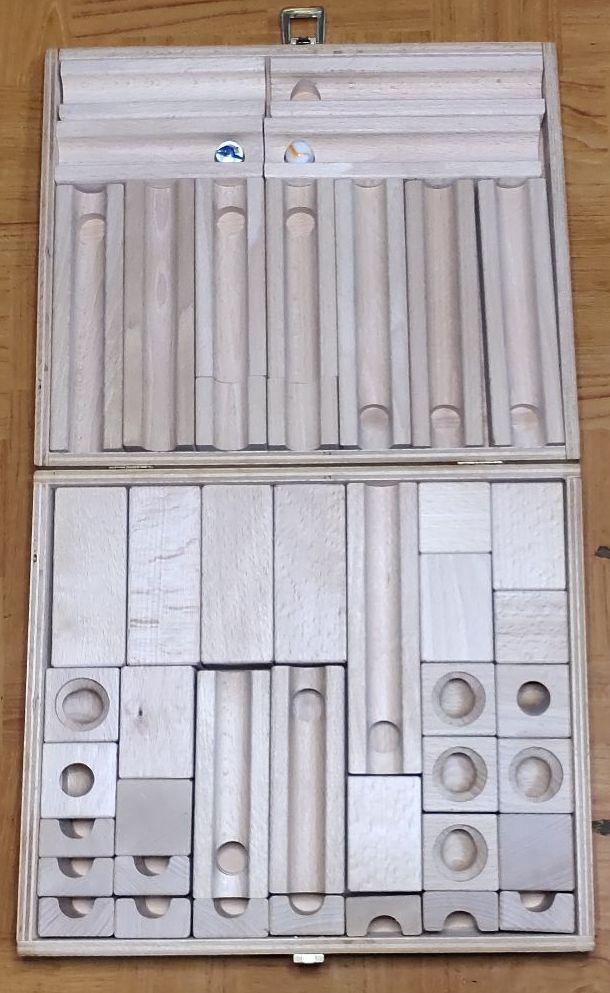Educational toys Wooden building blocks Marbles Rolling 48 pieces