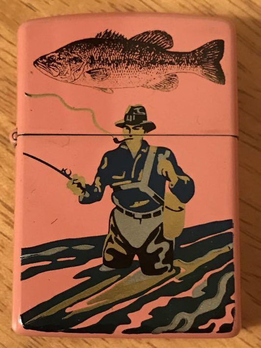 As is For Parts Zippo Zippo lacquered Fisherman 1992