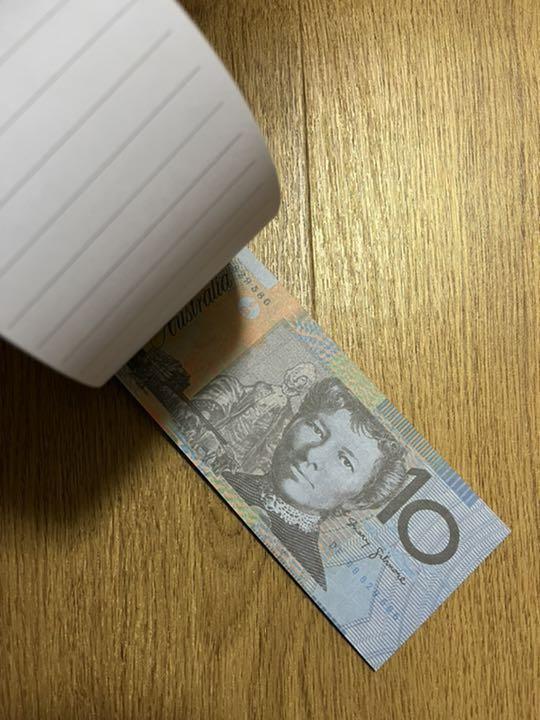 Memo pad, money, overseas, large money, stationery, letter set, interesting gag