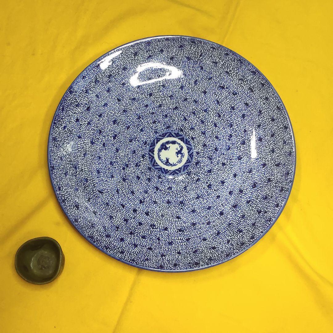 Antique Imari ware Mijinko dyed platter Meiji period