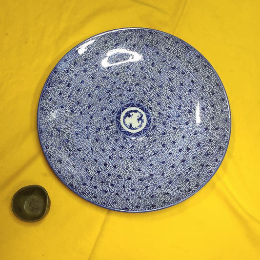 Antique Imari ware Mijinko dyed platter Meiji period