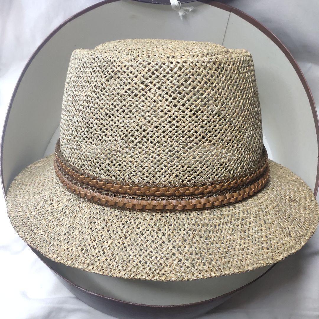 Hat Panama Hat Ginza Toraya TORAYA Co-box Unused item Size L Natural material