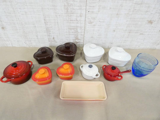 LE CREUSET 11 sets Lamb Quan d'Amour/Pair Petite Cocotte etc.