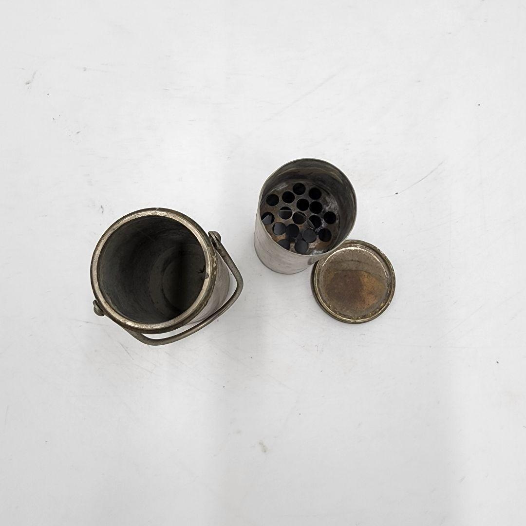 portable ashtray silver stainless steel