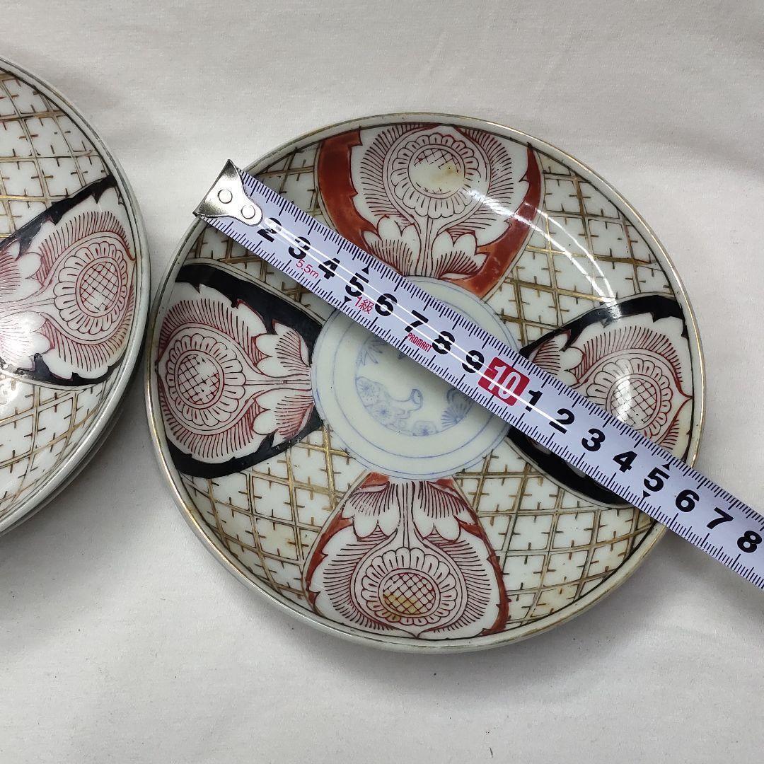 Old Imari ware Nishiki hand middle plate Gold color paintin