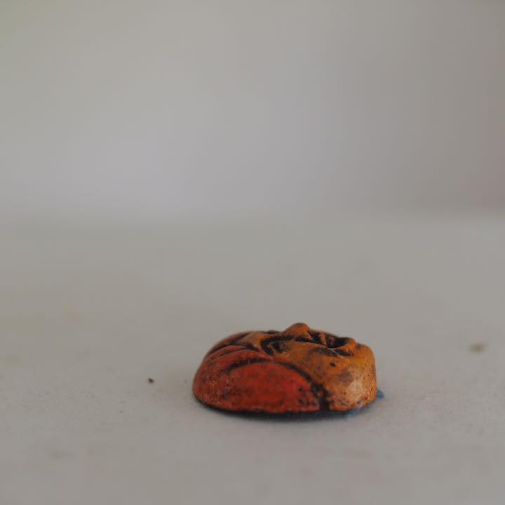 Cute Ceramic Laughing Uncle Length 3.5cm Antiques