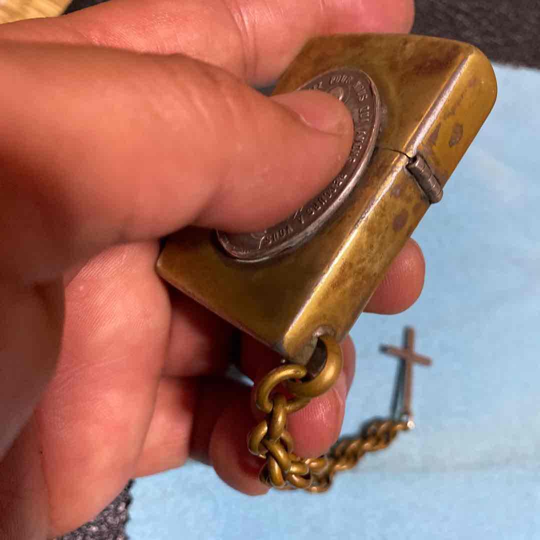 As is for Parts zippo custom Maria cross peace oil lighter