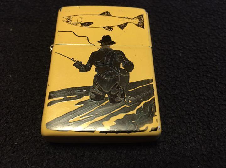 As is for Parts Zippo☆B&S DESIGN Lacquered Zippo Fisherman paulownia box URUSHI