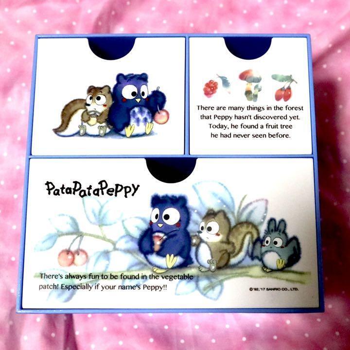 Sanrio Patapata Peppy plastic chest chest blue body white drawer