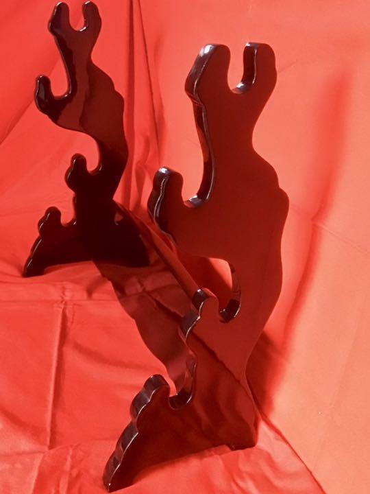 Sword rack  sword stand  plain black sword fittings  four hooks