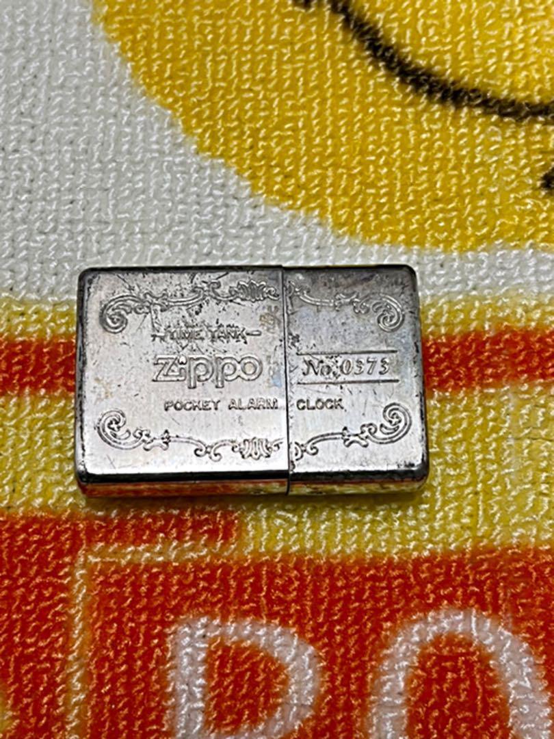 As is For Parts ZIPPO analog clock  ALARM TIME TANK  NUMBER No.0373 case