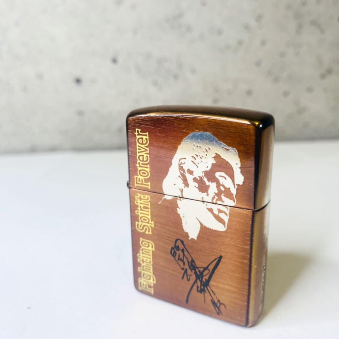 As is For Parts ZIPPO Antonio Inoki with box Limited professional wrestling