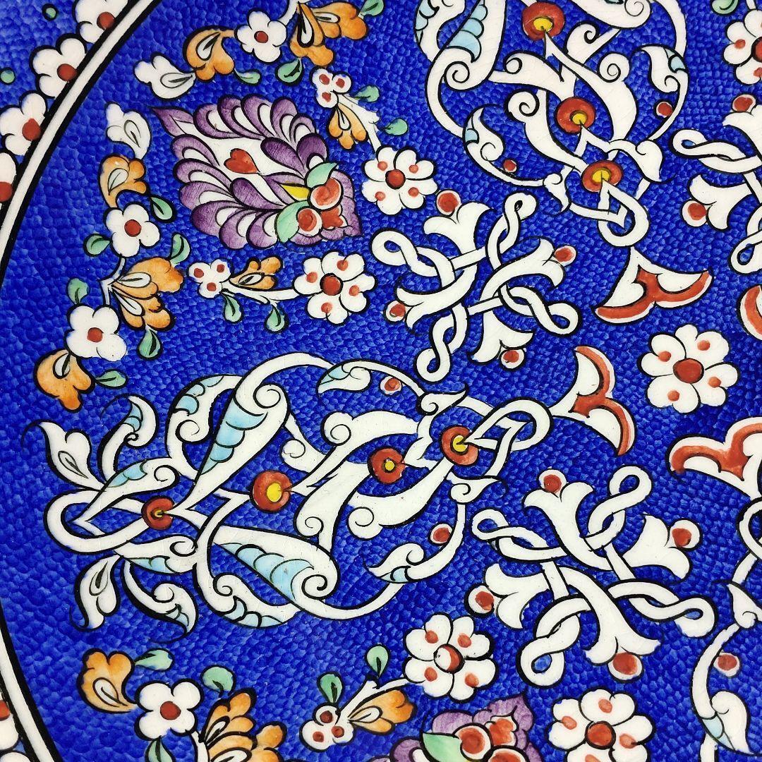Large decorative plate, Turkish potter's work, original design, imported