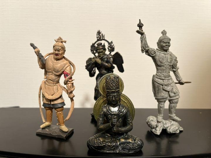 Japanese Heart Buddha Statue Collection 4 Types Set Figure